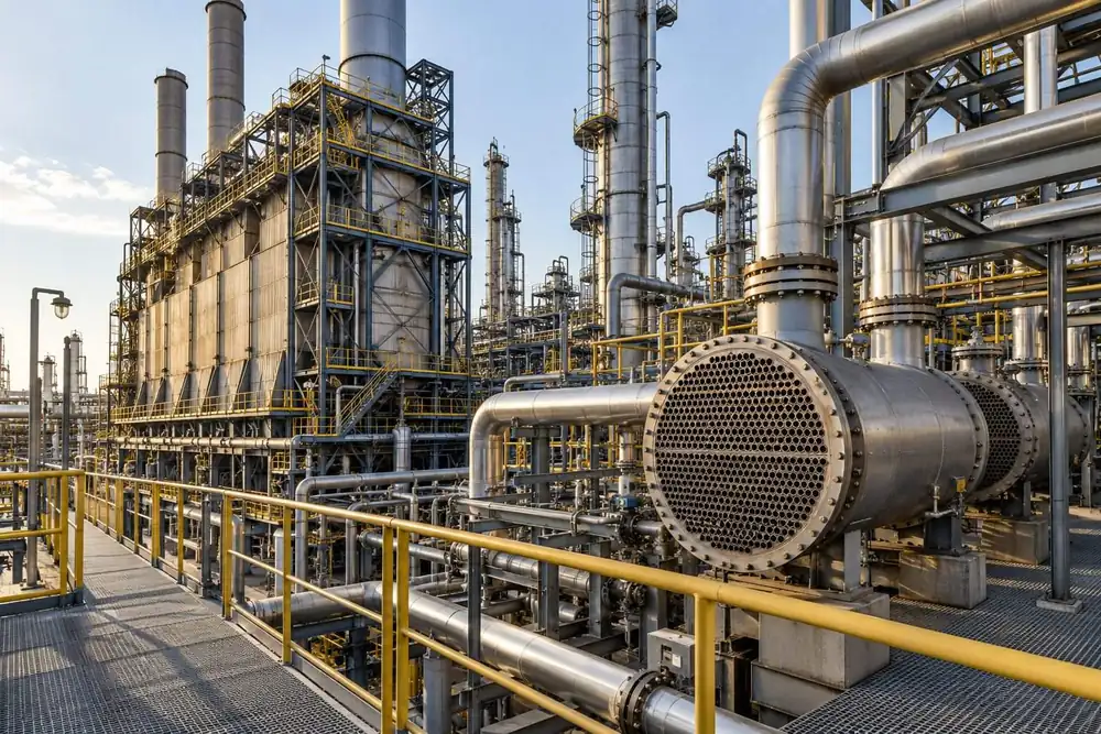 Fired heater and heat exchanger equipment in an industrial process plant